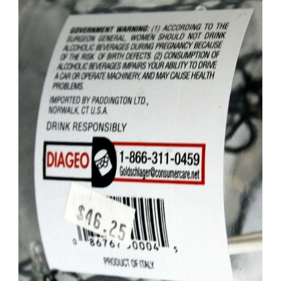 Goldschlager Table Lamp Clear Bottle Black Shade Coin Fringe Handmade Rice Light - Picture 7 of 12